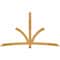 Ekena Millwork Davenport Rough Sawn Timber Gable Bracket, Western Red Cedar, 96"W x 56"H x 2"D x 4"F, 14/12 Pitch GBW096X56X0204DAV00RWR - alternate 1